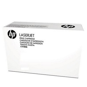 Black toner cartridge box with a clean white exterior, featuring the HP logo and product details, designed for high-capacity printing with a yield of 10.5K pages.