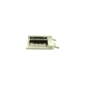 Gray plastic HP Cuer Y Mrgin Exrc Pr with a flat base, featuring two connectors and a slot for inserting paper or documents.