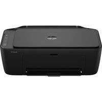 Black HP DeskJet 2910 wireless all-in-one color printer with compact design and front paper tray.