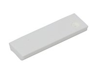 White rectangular HP DF Ruer device with a smooth surface and a small circular button on one end, designed for sleek and modern functionality.