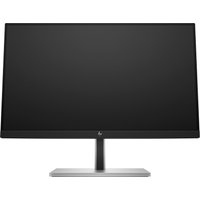 HP E22 G5 FHD Monitor, slim black bezel, silver stand, flat screen, sleek design.