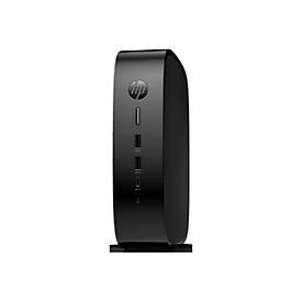 Sleek black HP Elite T755 desktop with a compact design, featuring USB ports and a prominent HP logo on the front, weighing 1.4 kg and running IGEL OS.