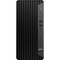 Black HP Elite Tower 800 G9 desktop with vertical grooves, front USB ports, and power button on the right side.