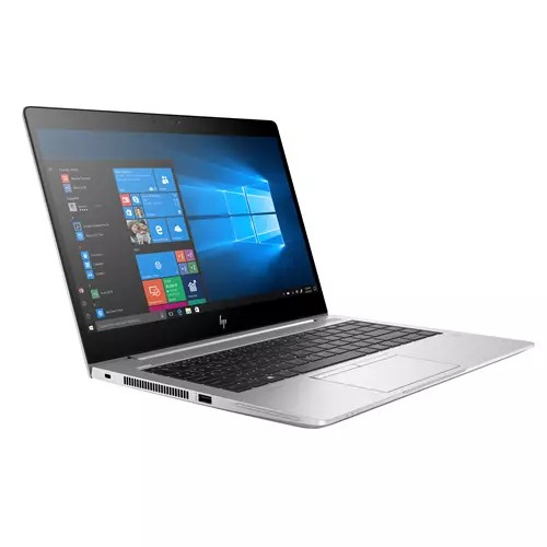 Refurbished HP EliteBook 840 G8 laptop in silver, featuring a 14" Full HD display, Intel Core i5-1145G7 processor, 16 GB DDR4 RAM, 256 GB SSD, and Windows 11 Pro.