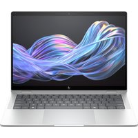 HP EliteBook X Flip G1i laptop, silver with a sleek design, featuring a vibrant display and compact keyboard.
