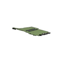 Green printed circuit board motherboard with various connectors and slots, designed as a spare part for HP laptops.