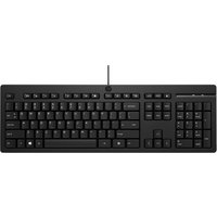 Black HP KBD 125 WD AZERTY BE USB keyboard with numeric keypad and multimedia keys.