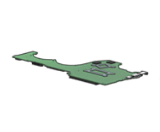Green HP L18503-601 laptop motherboard featuring various electronic components and connectors, designed for HP laptops.