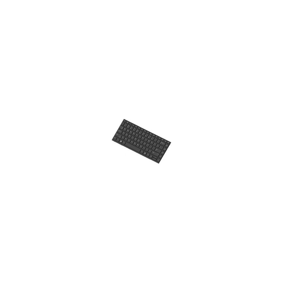 Black laptop keyboard with a sleek design, featuring flat keys and a compact layout, suitable for HP laptops.