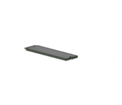 HP L31876-001 256 GB M.2 PCI Express NVMe SSD in a slim, rectangular design with a dark green metal casing and a smooth surface.