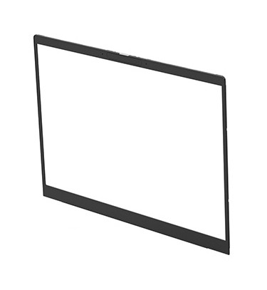Black plastic laptop bezel with a sleek, minimalist design, featuring a thin frame and cutouts for camera and sensors, suitable for HP M21160-001 model.