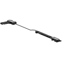 Black HP M21400-001 laptop speaker with elongated design and connecting wire, featuring two rectangular speaker units.
