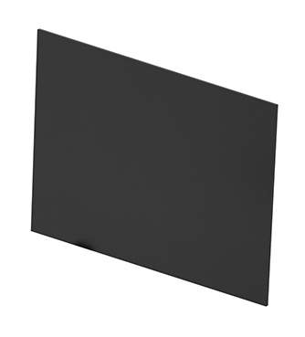 Black rectangular laptop display panel, featuring a smooth surface and sleek design, intended as a spare part for HP laptops.