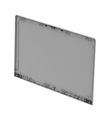 Gray plastic display cover for HP laptops, featuring a smooth surface, multiple mounting points, and a sleek design, ideal for replacement or repair.