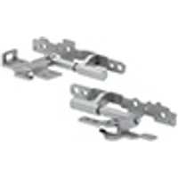 HP N12501-001 laptop hinge, silver metal with mounting brackets and cylindrical pivot points.