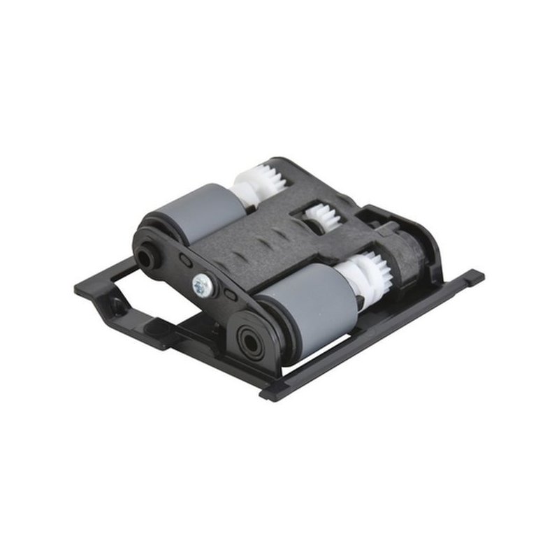 HP M426/427/477 ADF pick roller in black plastic with gray rollers, designed for document feeding in compatible HP printers. Non cancellable and non returnable.