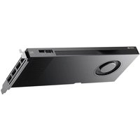 Black HP NVIDIA RTX PH x4xxx graphics card with four DisplayPort outputs and a circular cooling fan.