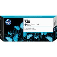 HP 730 black matte ink cartridge, 300ml, for DesignJet T1600/1, with blue butterfly design on black packaging.