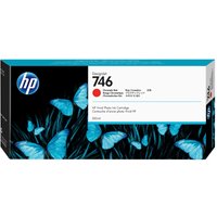 HP red chromatic ink cartridge 300ml, white box with blue butterflies, for DesignJet Z 6/9 printers.