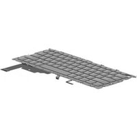 Black HP P40432-B31 laptop keyboard spare part with chiclet keys and ribbon cable connector.