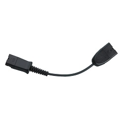 Black 0.13M audio processor cable with a 6-pin QD connector on one end and a 4-pin QD connector on the other, featuring a flexible design for easy connectivity.