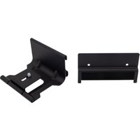 Black HP Poly Studio P15/R30 wall mount with two separate brackets and screw holes for secure installation.