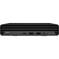 Compact black HP Pro Mini 400 G9 desktop with front USB ports, headphone jack, and power button.