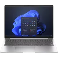 Silver HP ProBook 460 G11 laptop with 16" screen, slim bezels, backlit keyboard, and Windows 11 interface displayed.