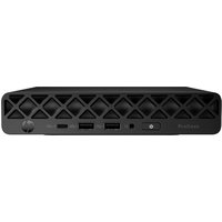 Black HP ProDesk 4 Mini G1i desktop with diamond-patterned front grille, USB ports, and power button.