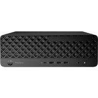 Black HP ProDesk 4 SFF G1i desktop with diamond-patterned front, multiple USB ports, and power button.