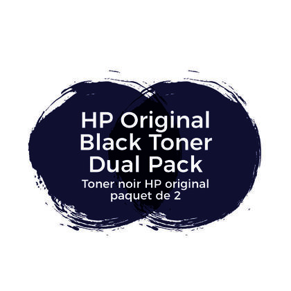 HP 42X Laser Toner Cartridge in black, featuring a sleek design with clear labeling, indicating high yield of 20,000 pages, packaged as a dual pack for convenience.