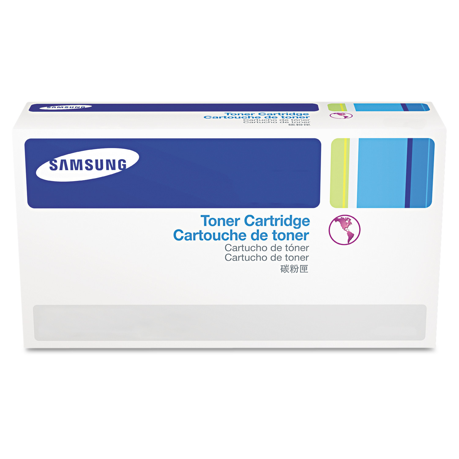 Samsung CLT-W406 waste toner collector in a white box with blue and green accents, compatible with various Samsung CLX and SCX printer models.
