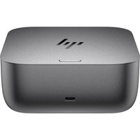 HP TB4 Ultra 180W G6 Docking Station, sleek silver design, HP logo on top, USB-C port on front.