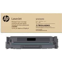 Black HP W9090MC toner cartridge with beige packaging, LaserJet branding, and JetIntelligence logo.