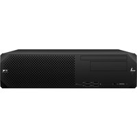 Black HP Z2 G9 desktop with mesh front panel, optical drive slot, and multiple front-facing ports.