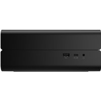 Black HP Z2 Mini G1a PC with sleek design, front USB ports, and power button, compact and minimalist.