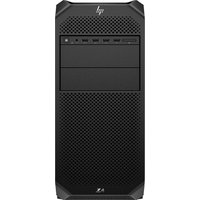 Black HP Z4 G5 desktop tower with mesh front panel and HP logo on top.