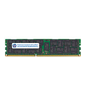 HPE 16GB DDR3-1333 memory module featuring a green PCB with black memory chips and a white label, designed for ECC compatibility and optimal performance.