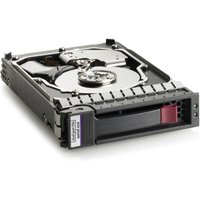 Black HPE 1TB hot-plug dual-port SAS HDD, 2.5-inch, 7200 RPM, exposed platters, with a front latch and label.
