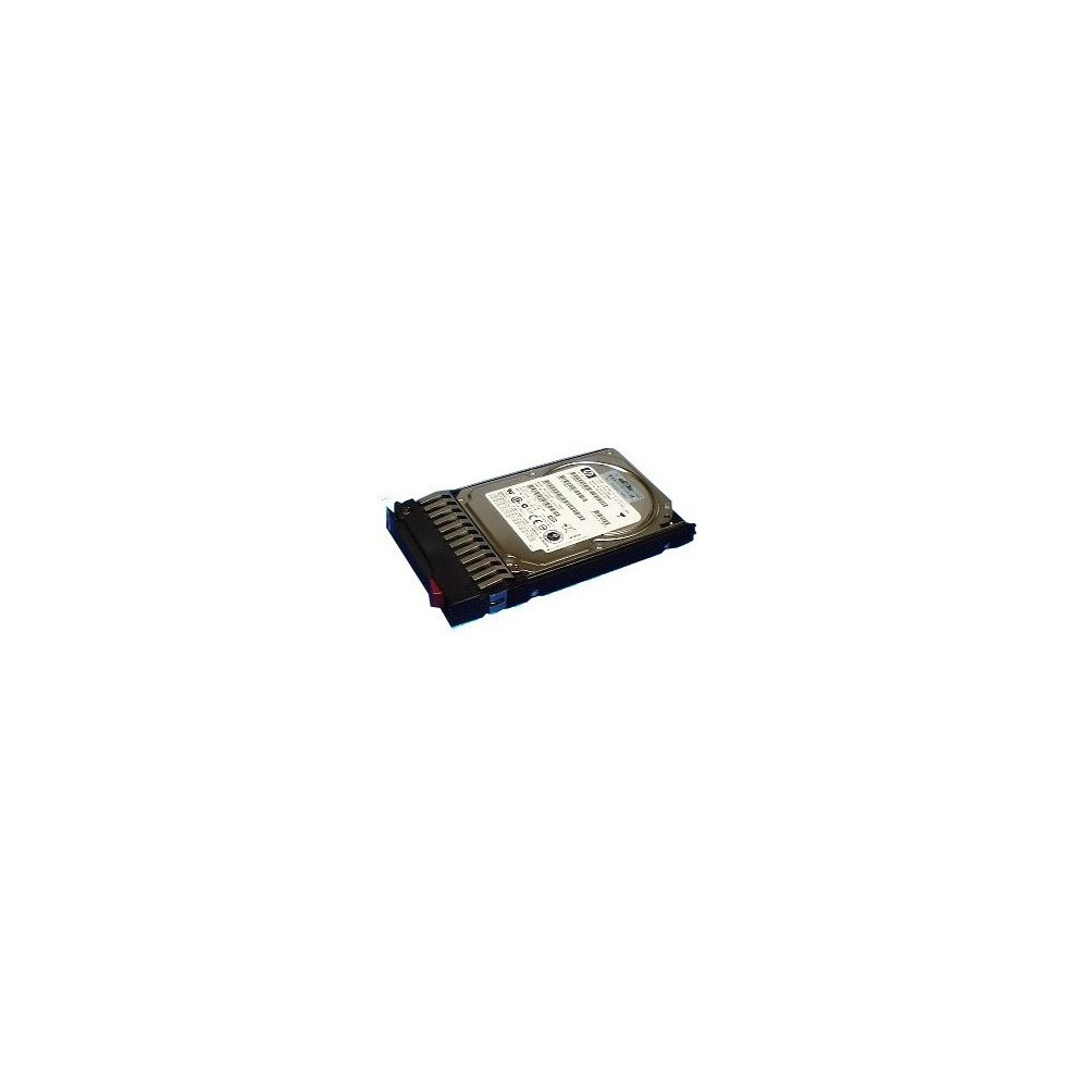 HPE 36GB 10K RPM 2.5-inch single port hot plug SAS hard drive with a metallic casing and labeled specifications on the top surface.