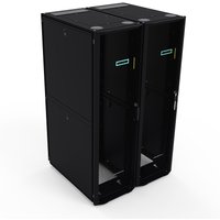 Black HPE 42U G2 Enterprise Shock Rack, dual-door design, vented panels, and HPE logo on front.