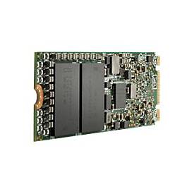 HPE 480GB SATA 6G Read Intensive M.2 SSD featuring a green circuit board with black memory chips and gold connectors, designed for high-performance storage solutions.
