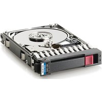 HPE 500 GB 7200 RPM 2.5" SAS internal hard drive with silver casing, exposed disk, and black front panel with red latch.