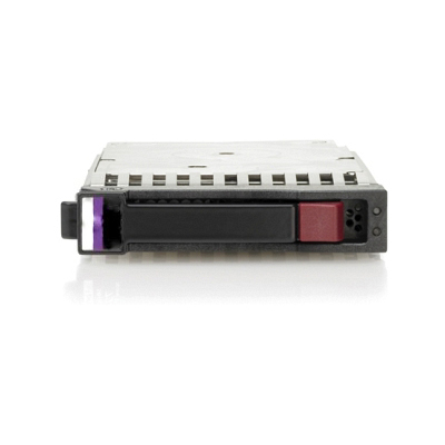 HPE 700937-001 internal hard drive featuring a 300 GB capacity, 15000 RPM speed, and a 3.5" SAS interface, with a metallic casing and distinct purple and red connectors.