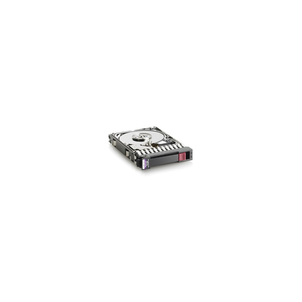 HPE 72 GB 15K SAS 3.5" internal hard disk drive featuring a metallic casing, with a prominent label and connectors on one side for easy installation.