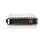 HPE 730708-001 internal hard drive with a sleek metallic casing, featuring a black front panel and purple handle, designed for 2.5" SAS connections, 450 GB capacity, and 10,000 RPM speed.