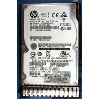 HPE 900GB SAS 6G 10k 2.5" SFF SmartDrive carrier with silver casing, label details, and connector pins at the bottom.