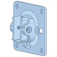 Flush mount kit for HPE Aruba 270 Series, rectangular metal plate with central bracket and four corner holes.