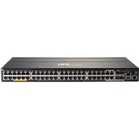 Black HPE Aruba Networking 2930M switch with 48 Ethernet ports, PoE+ support, and one expansion slot.