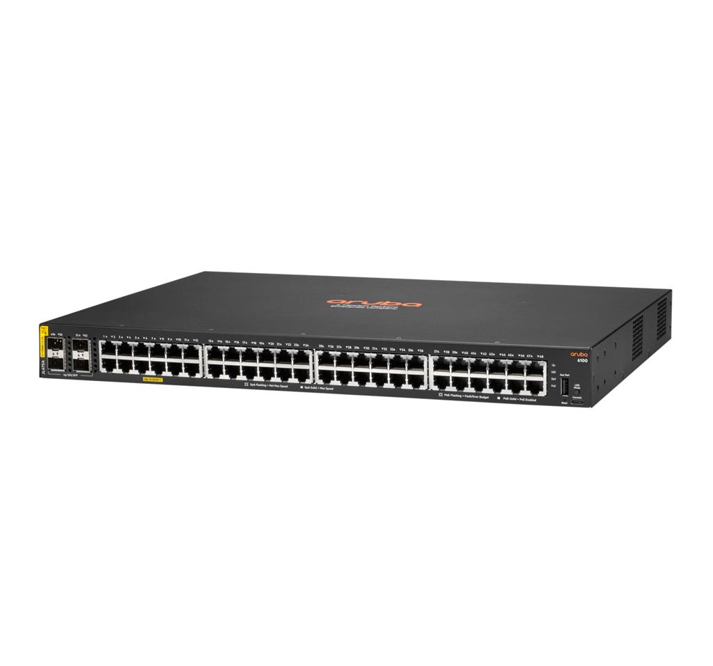 HPE Aruba Networking 6100 48G Class4 PoE 4SFP+ 370W Managed L3 Gigabit - image 3